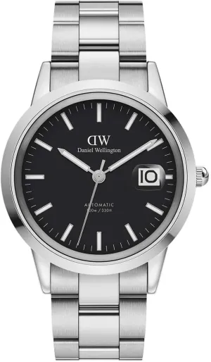 Daniel Wellington Iconic Link Automatic 40mm Men's Watch, DW Classic Stainless Steel (316L) Silver Watch for Men