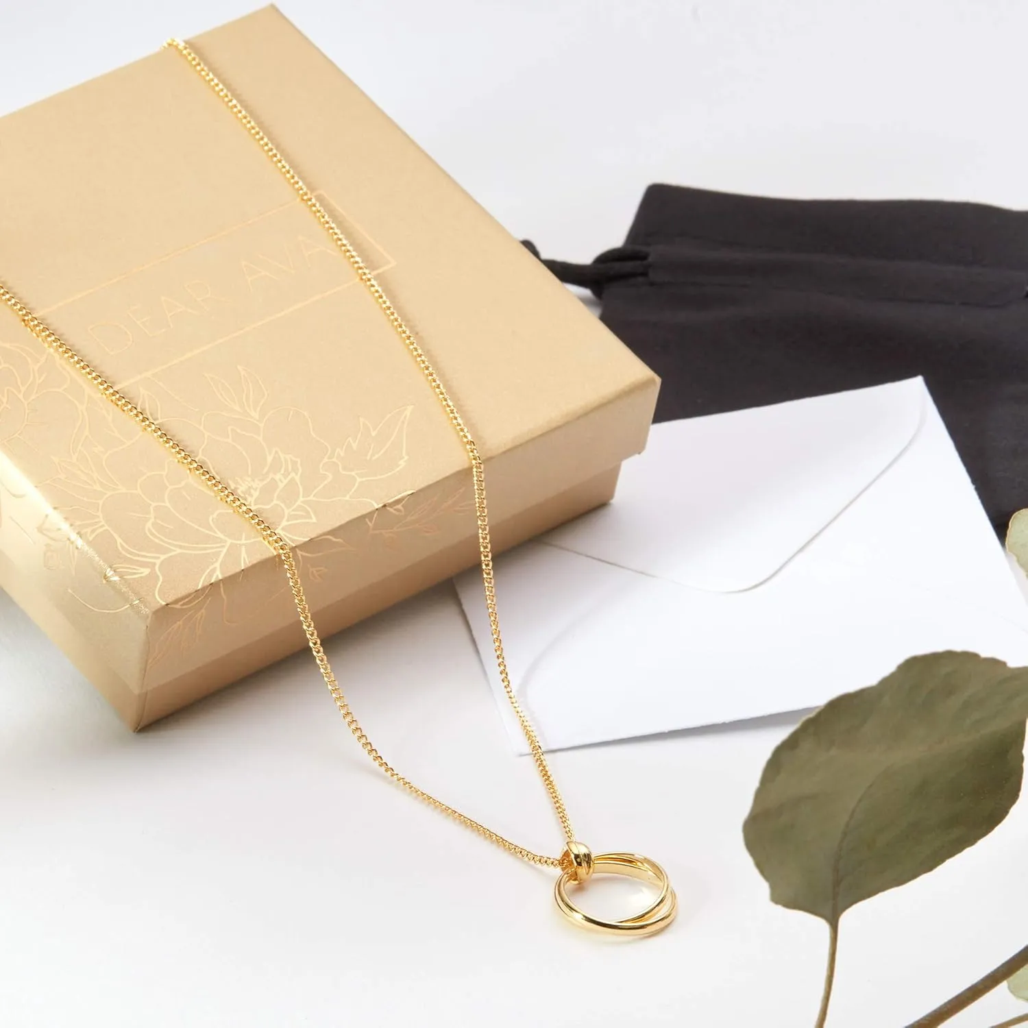 Dear Ava Necklace Gift For Women and Girls - Adjustable Modern Jewelry Pendant Love Gifting Idea for Her with Heartfelt Card - Long Distance Gifts for Your Loving Ones