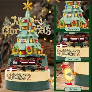DIY Christmas tree bricks music box