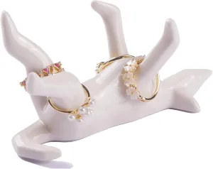 Dog Mom Gift for Women, Ring Holder for Wedding Jewelry - Unique Birthday Mothers Day Christmas Gift for Dog Lovers, Sympathy Gifts for Loss of Pet, Decorative Figurine for Office & Home Decor