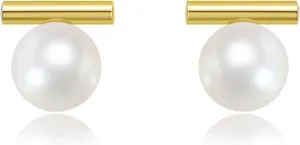 Double Ball Jacket Earrings for Women Girls Front Back 2 in 1 Stud Earrings Pearl Ball Earrings