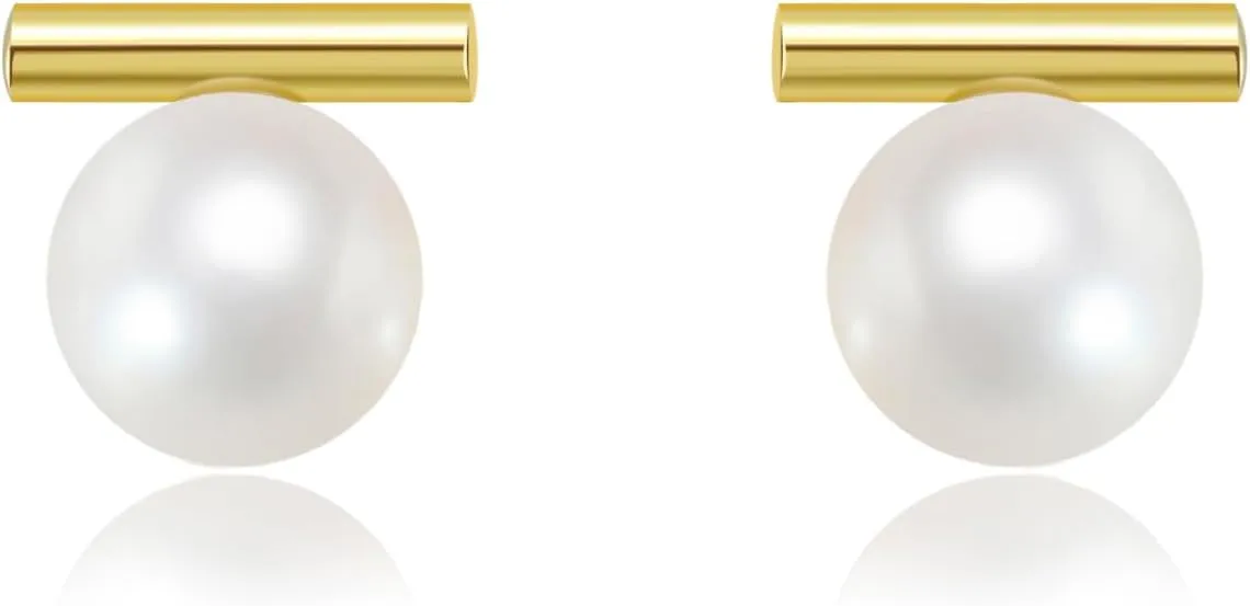Double Ball Jacket Earrings for Women Girls Front Back 2 in 1 Stud Earrings Pearl Ball Earrings