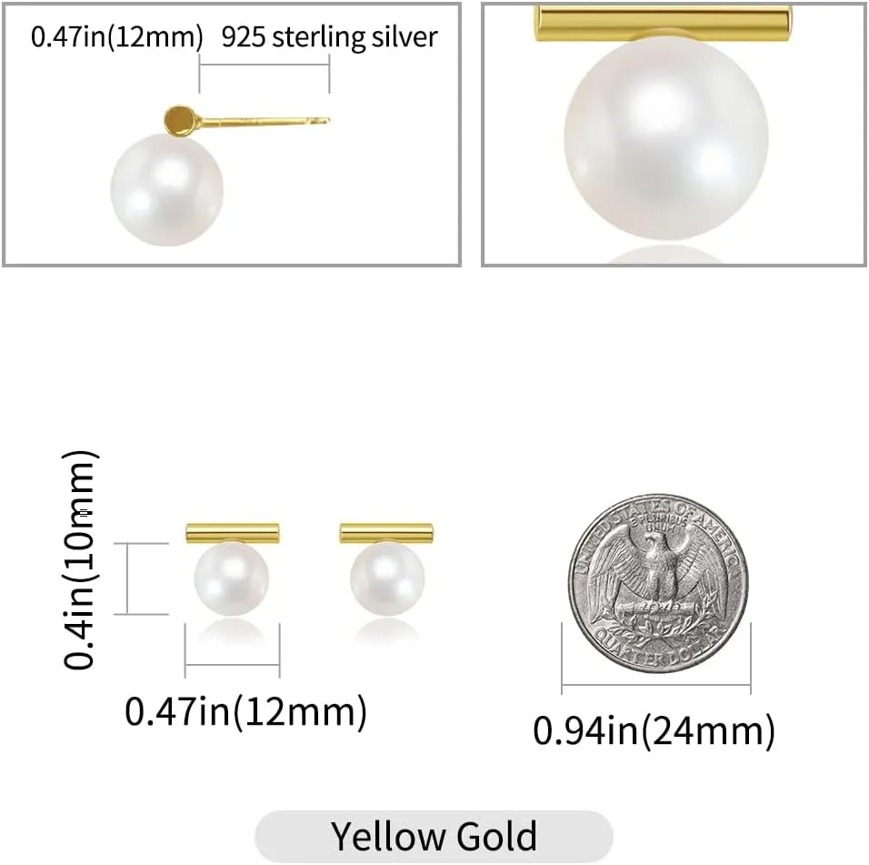 Double Ball Jacket Earrings for Women Girls Front Back 2 in 1 Stud Earrings Pearl Ball Earrings