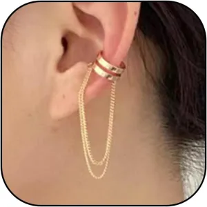 Ear Cuffs for Women Gold Earring Cuff With Chain Clip on Earrings Non Piercing Cartilage Cuff Earrings Trendy Gifts