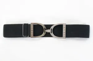 Ellany Belt Black - Gold Stirrup 1.5"