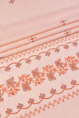 Embroidered Shawl-1 Peach