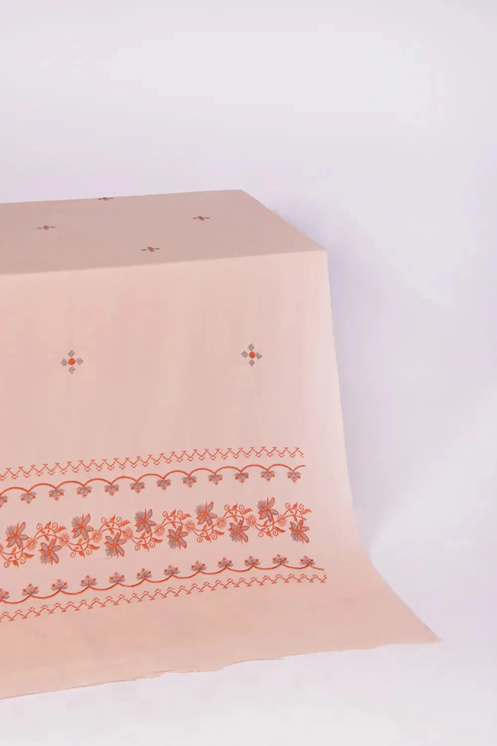 Embroidered Shawl-1 Peach