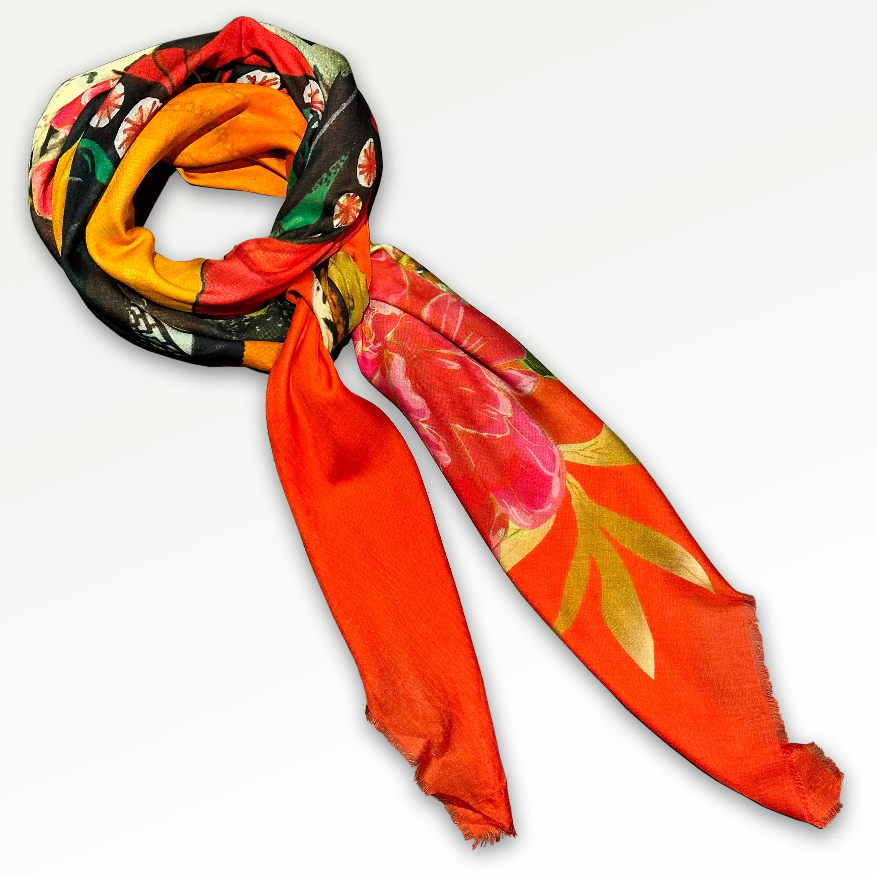 Empress Wu Floral Modal Silk Scarf