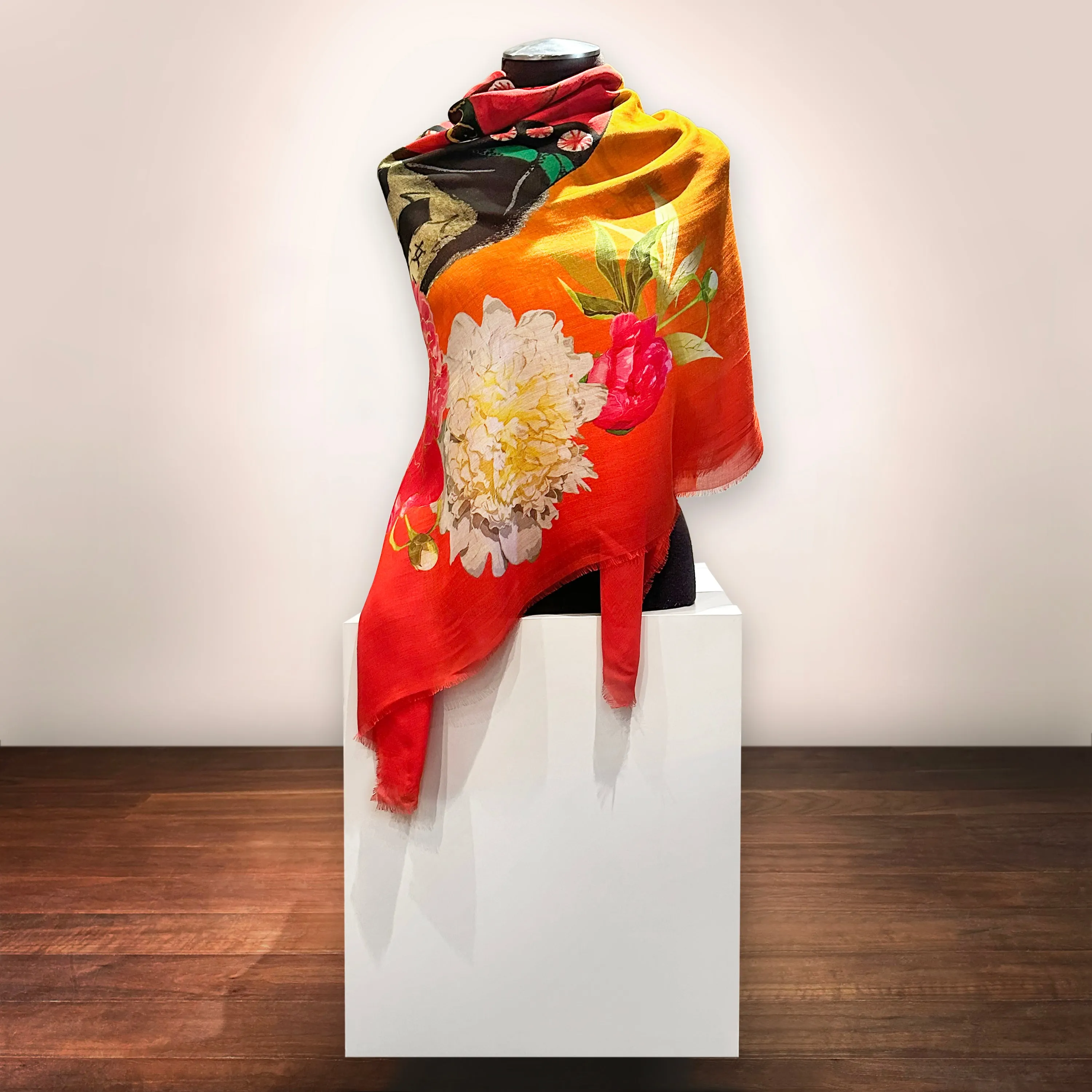 Empress Wu Floral Modal Silk Scarf