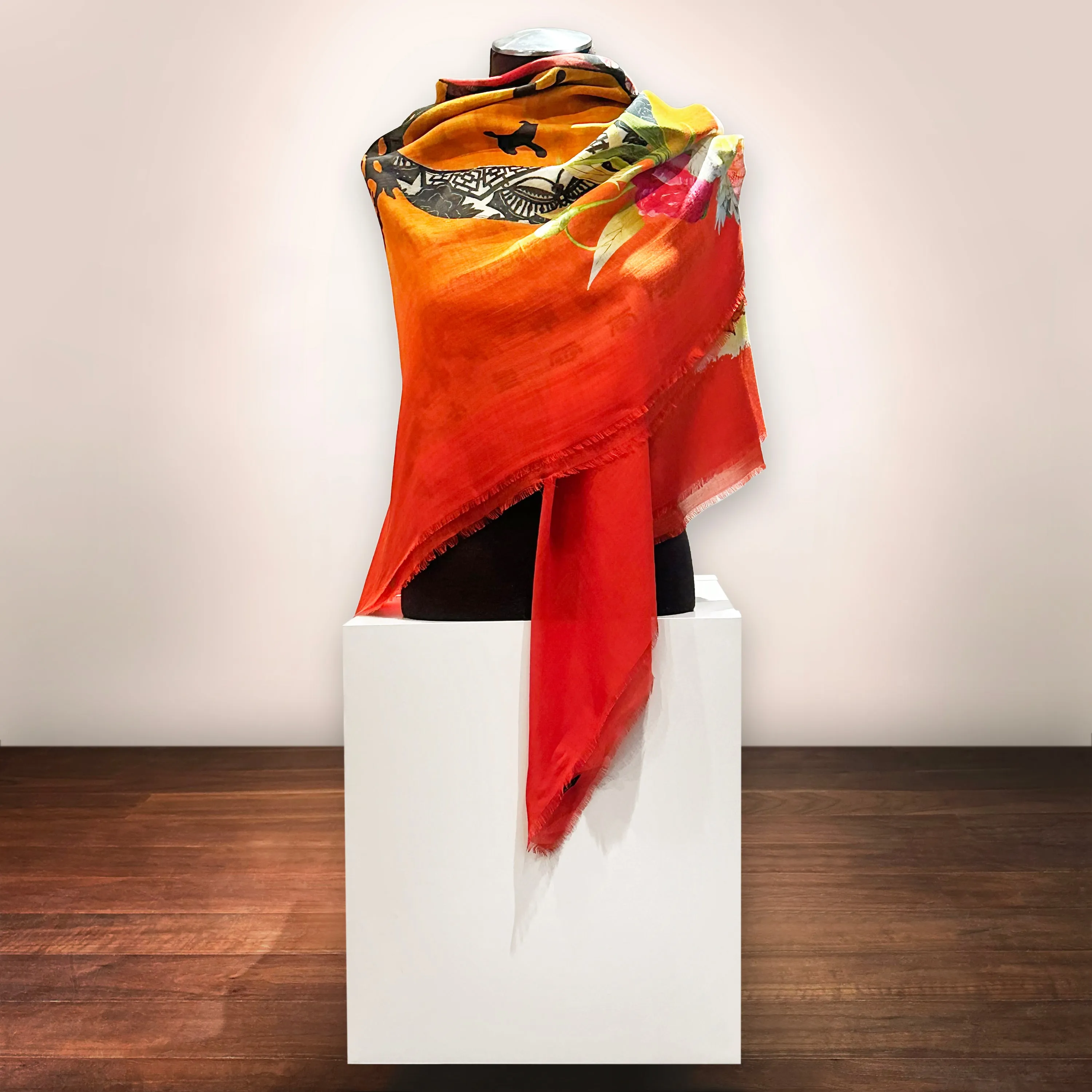 Empress Wu Floral Modal Silk Scarf