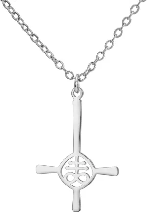 EUEAVAN Inverted Cross Necklace for Women Church of Satan Pendant Upside Down Cross Necklace Gothic Satanic Leviathan Cross Religious Jewelry Pentagram Amulet