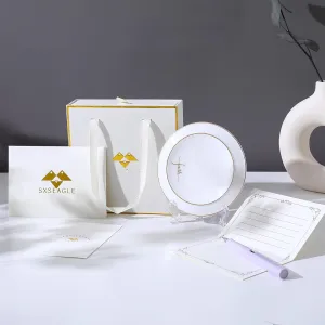 Faith Cross Jewelry Tray with Gold Trim room decor  Trinket Dish for Rings, Earrings, Necklaces & Bracelets  gifts for women  Great for Birthday, Mothers Day, Christian & Christmas