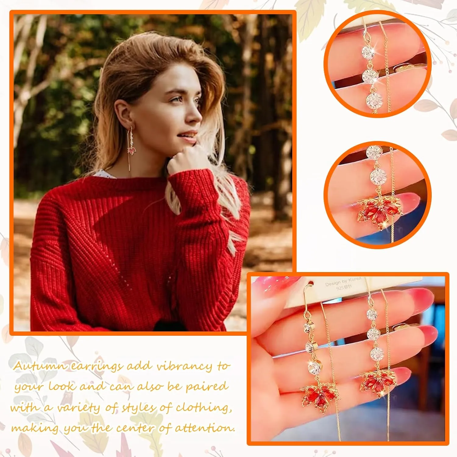 Fall Earrings for Women Thanksgiving Dangle Earrings Maple Leaf Earrings Autume Turkey Candy Corn Pumpkin Pie Earrings Thanksgiving Holiday Jewelry Gifts for Her