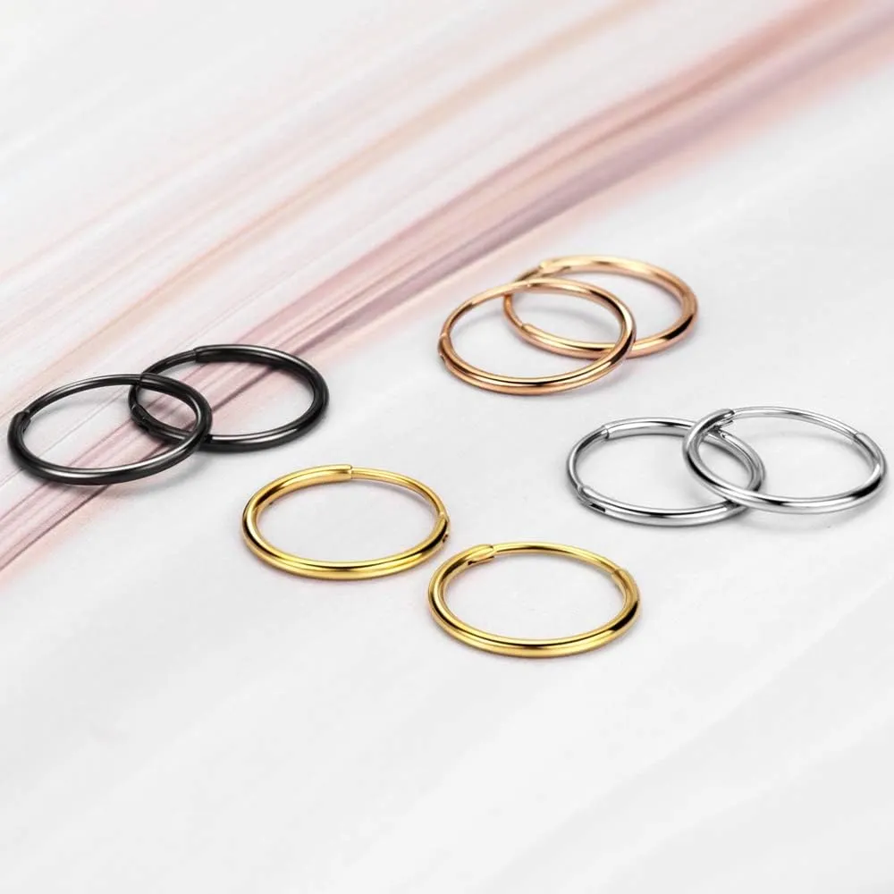 FANSING Earrings for Women Hoop Earrings Trendy Cartilage Earring Hoop Surgical Steel Earrings for Men