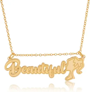 Gemiac Custom Name Necklace Cartoon Doll Nameplate Pendant Gold Plated Personalized Name Necklace Jewelry Gifts for Women