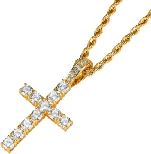 Gold Cross Necklace,Cross Pendant Necklace for Women,Cross Trendy Necklace