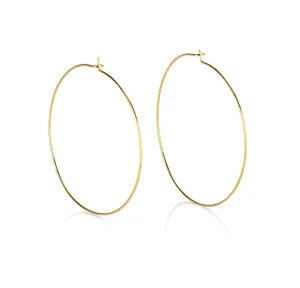 Gold Filled Hoop Earrings for Women Girls 2 Inch Large Hoop Earring Set Gifts for Her Endless Wire Hoops Earring