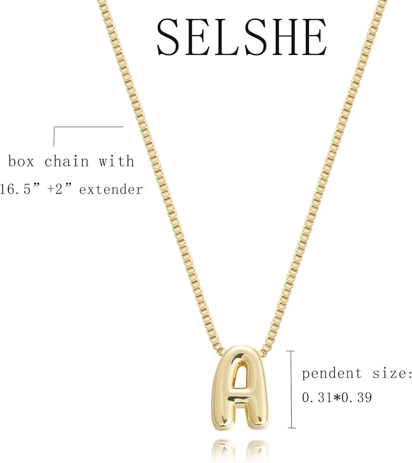 Gold Letter Necklace, Cute Initial Necklaces for Women 14k Gold Plated Balloon Letter Necklace Dainty Gold Necklaces for Women Trendy Charm Name Choker Fashion Womens Jewelry