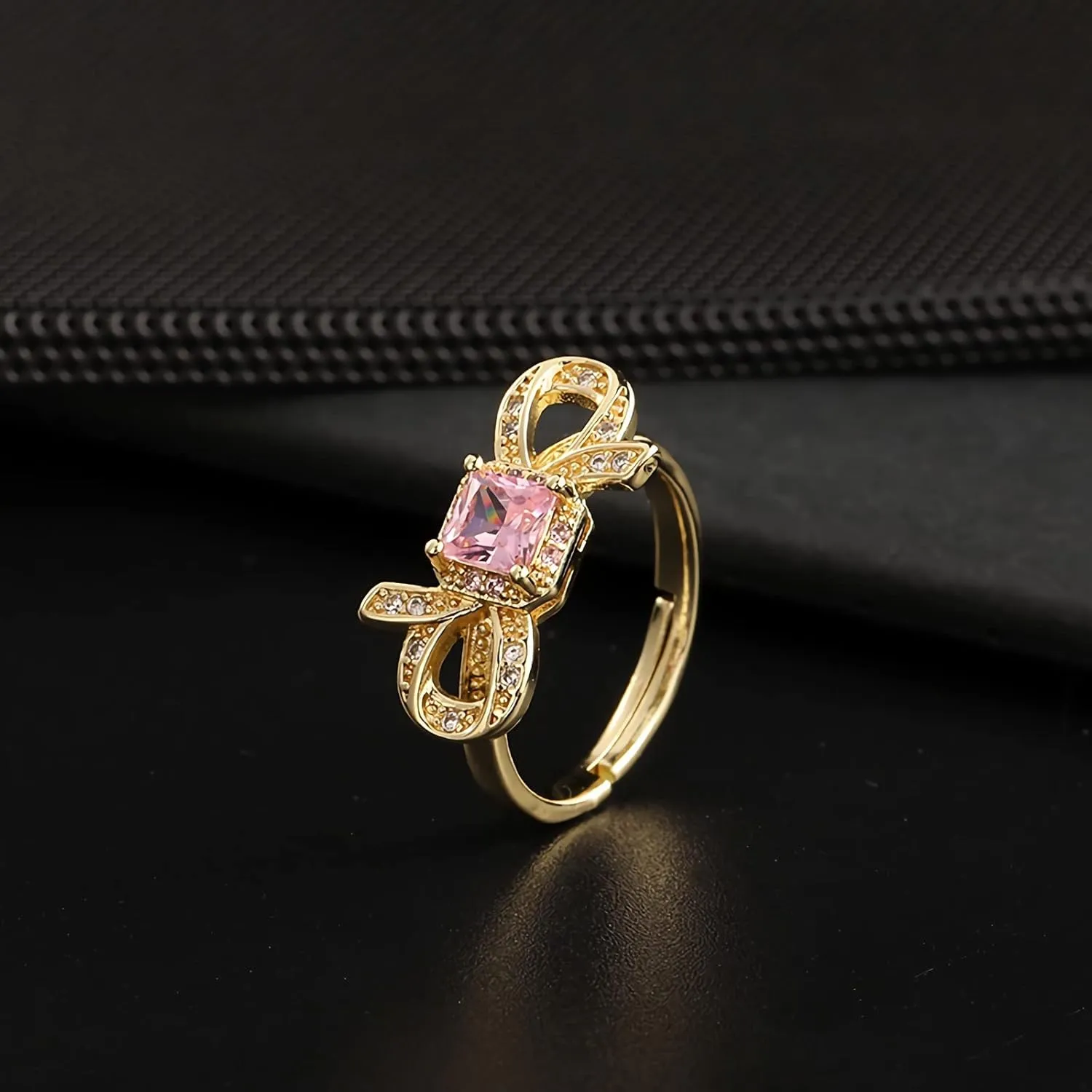 Gold-Plated Butterfly Rings - Vintage Snake Statement Rings with Cubic Zirconia for Women Adjustable Open Rings