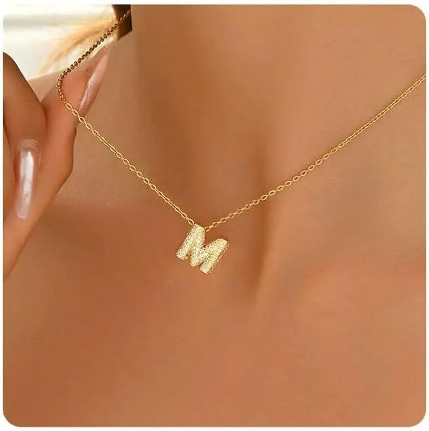 Gold Tiny Initial Necklace for Women 18K Gold Plated Dainty CZ Letter Pendant Necklace Personalized Name A-Z Mothers Day Jewelry Gifts