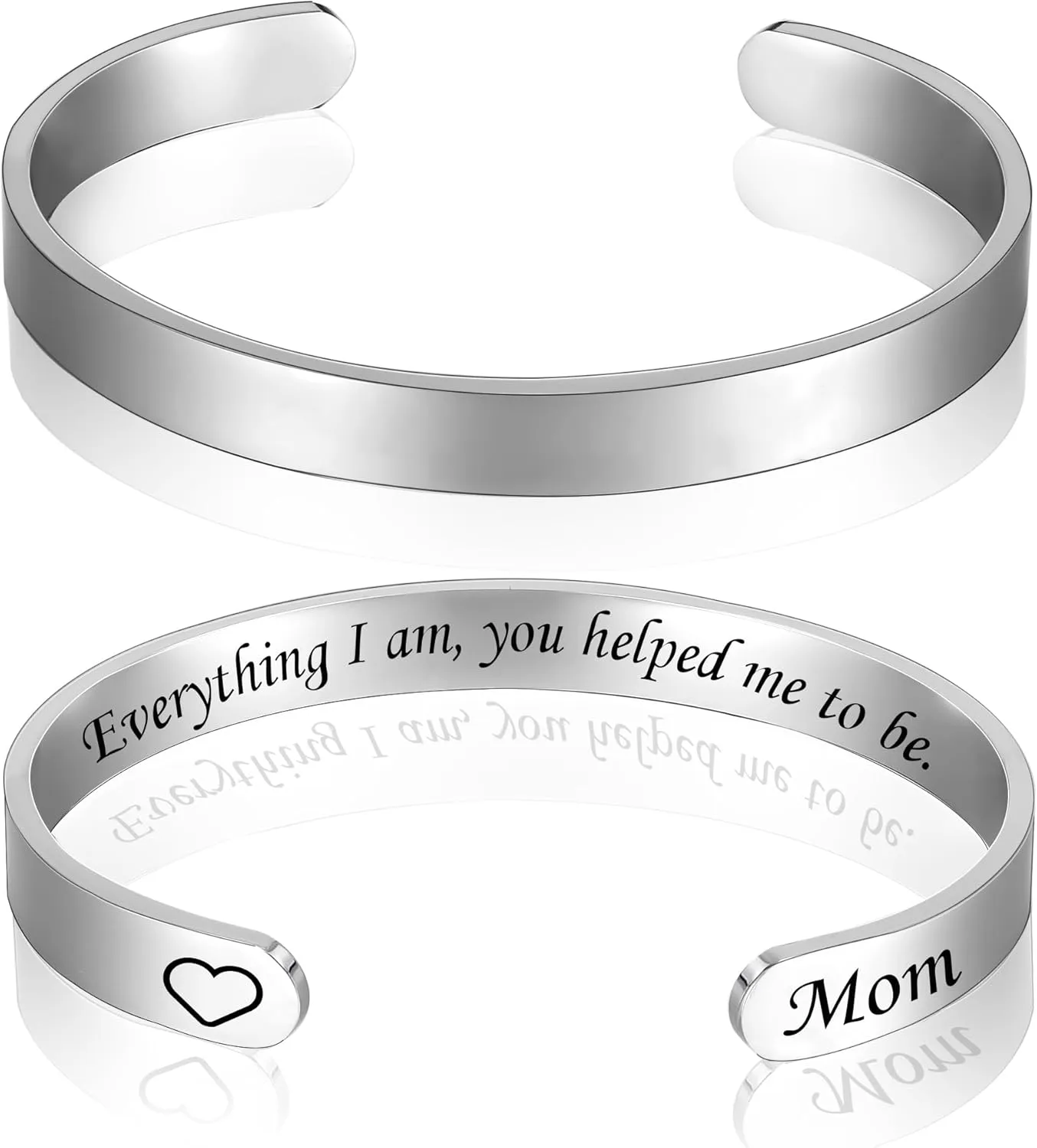 Graduation Gifts Bracelets for Women Men Cuff Bracelet Inspirational Bracelets Stainless Steel Silver Bangles Graduation Jewelry Gifts