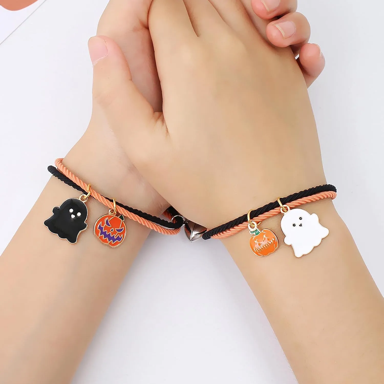 Halloween Bracelets Halloween Charms Bracelet Boo Basket Stuffers for Women Pumpkin Bracelet Friend Ship Bracelets Halloween Jewelry Gifts for Women