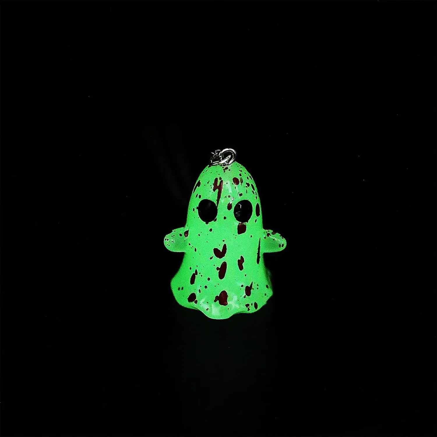 Halloween Ghost Earring Necklace Set for Women Glow Ghost Resin Earrings And Necklaces Cute Cartoon Ghost Jewelry Set Fluorescence in The Dark Earrings Jewelry