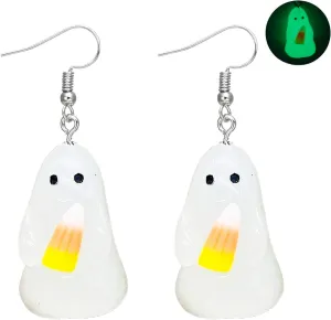 Halloween Ghost Earrings Skeleton Dangle Earrings Spooky Earrings for Women Gothic Punk Skull Earrings for Halloween Costume