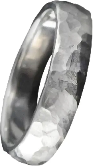 Hammered Sterling Silver Rings for Men and Women - 7mm Wide .925 Silver Bands in Small to Large Sizes - Comfortable Bands - Every Day Wear Hammered Band Ring - Christmas Gift Made In USA