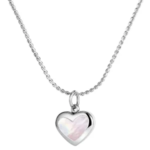 Heart Necklace Teen Girl Gifts - Heart Stainless Steel Necklace Girls Stylish Cute Heart Short Necklaces Girlfriend Gift,Womens Gifts for Christmas,Jewelry Mom Mother Silver