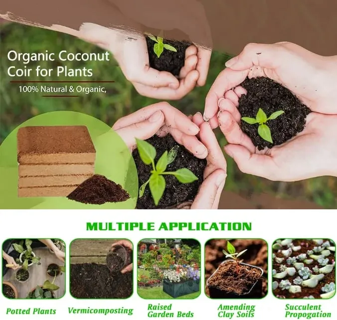 Hot Sale 49% OFF - Premium Organic Coconut Coir Bricks For Plants