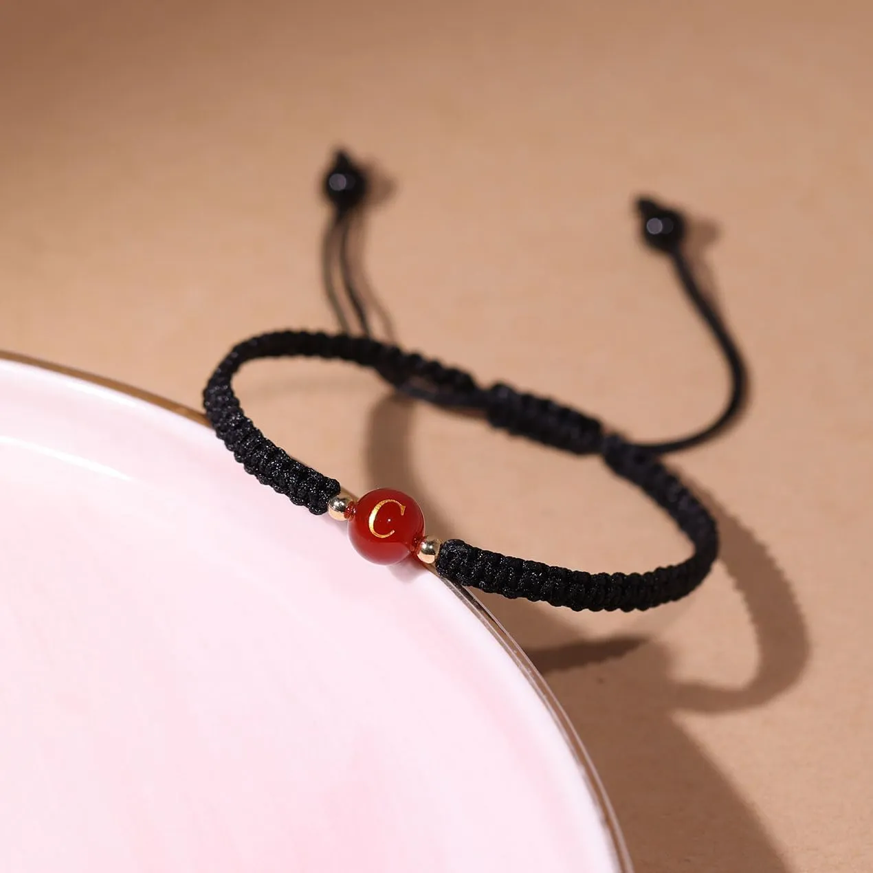Initial Friendship Bracelets Couples Letter Adjustable Handmade Rope Braided Bracelets for Women and Men Jewelry Gifts Unisex