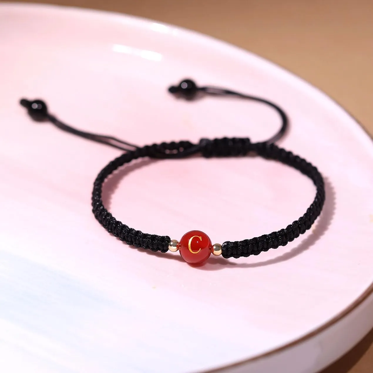 Initial Friendship Bracelets Couples Letter Adjustable Handmade Rope Braided Bracelets for Women and Men Jewelry Gifts Unisex