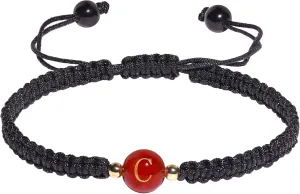 Initial Friendship Bracelets Couples Letter Adjustable Handmade Rope Braided Bracelets for Women and Men Jewelry Gifts Unisex