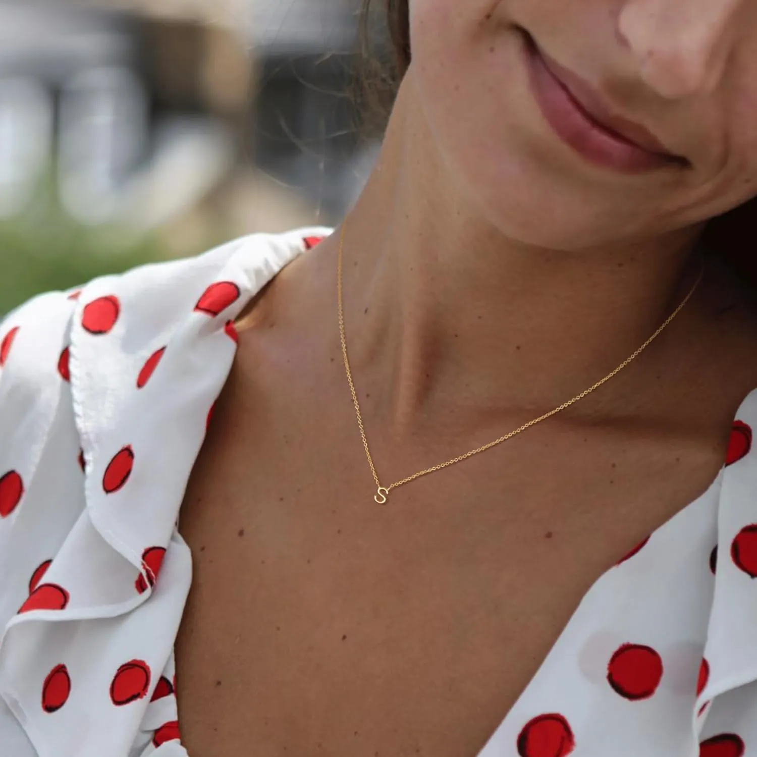 Initial necklace for Women 14k Gold Plated Dainty Letter Necklaces Tiny Cute Initial Pendant Choker Simple Trendy Personalized Letter Name Necklaces Gold Jewelry Gift for Women