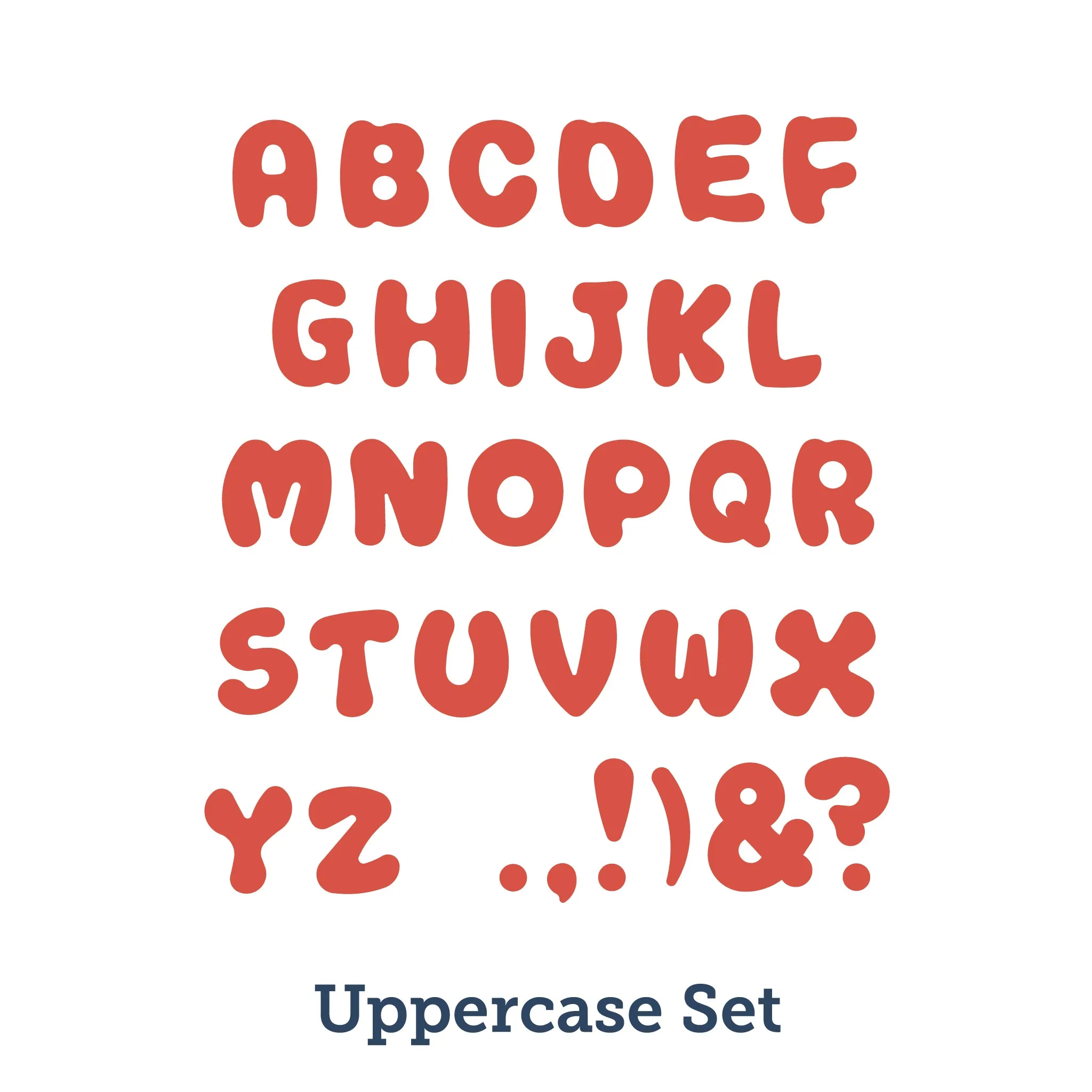 Jellybean Alphabet - 1 1/2"