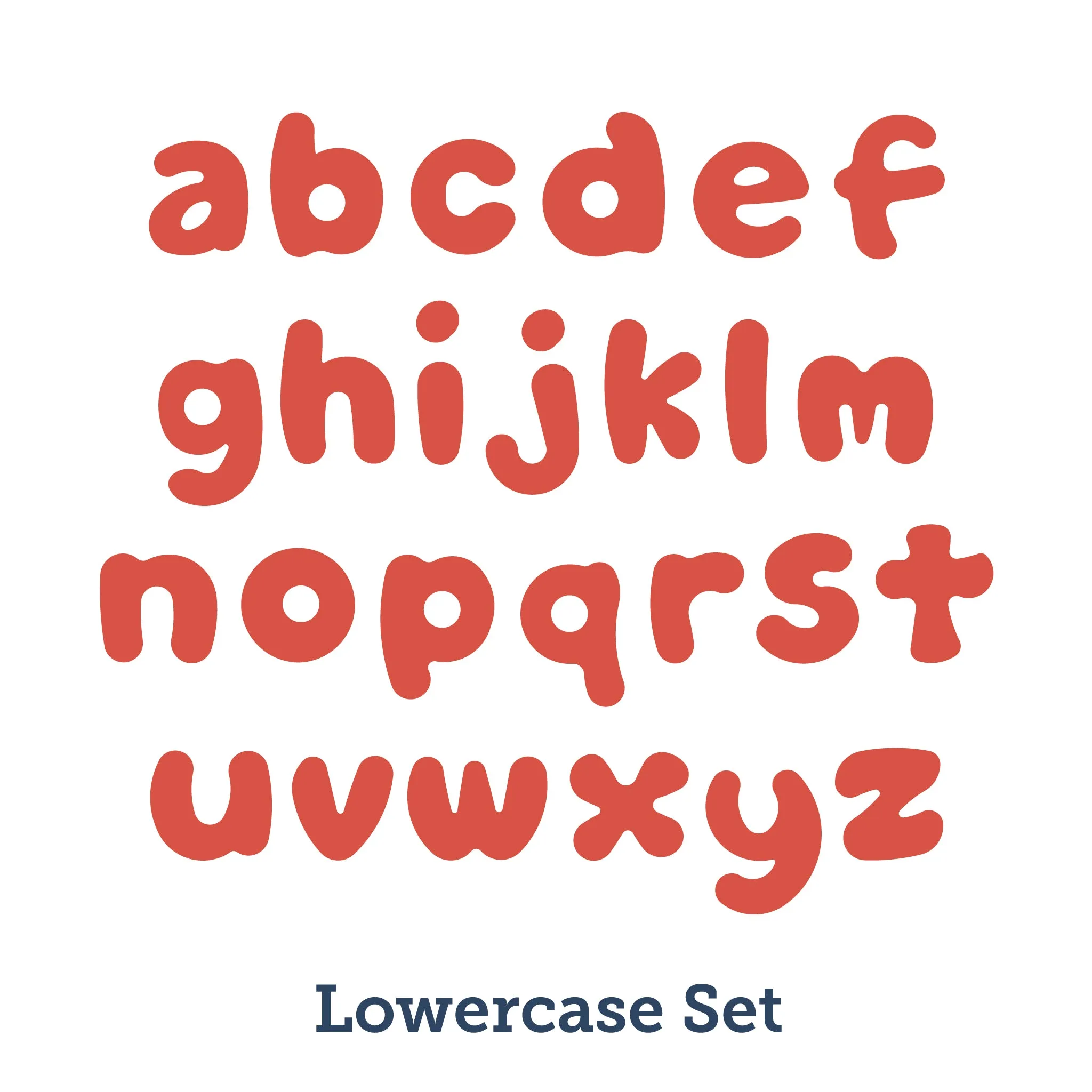 Jellybean Alphabet - 1 1/2"