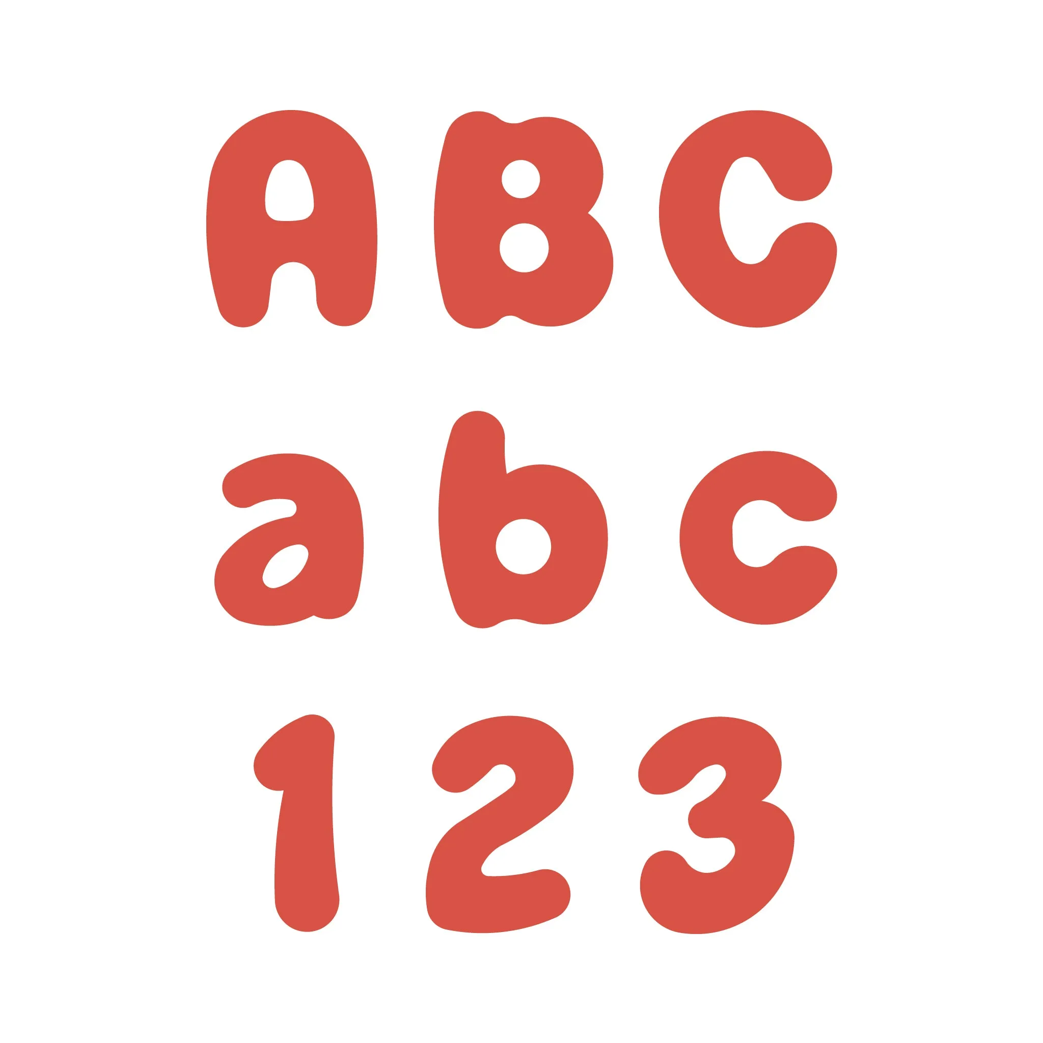 Jellybean Alphabet - 1 1/2"