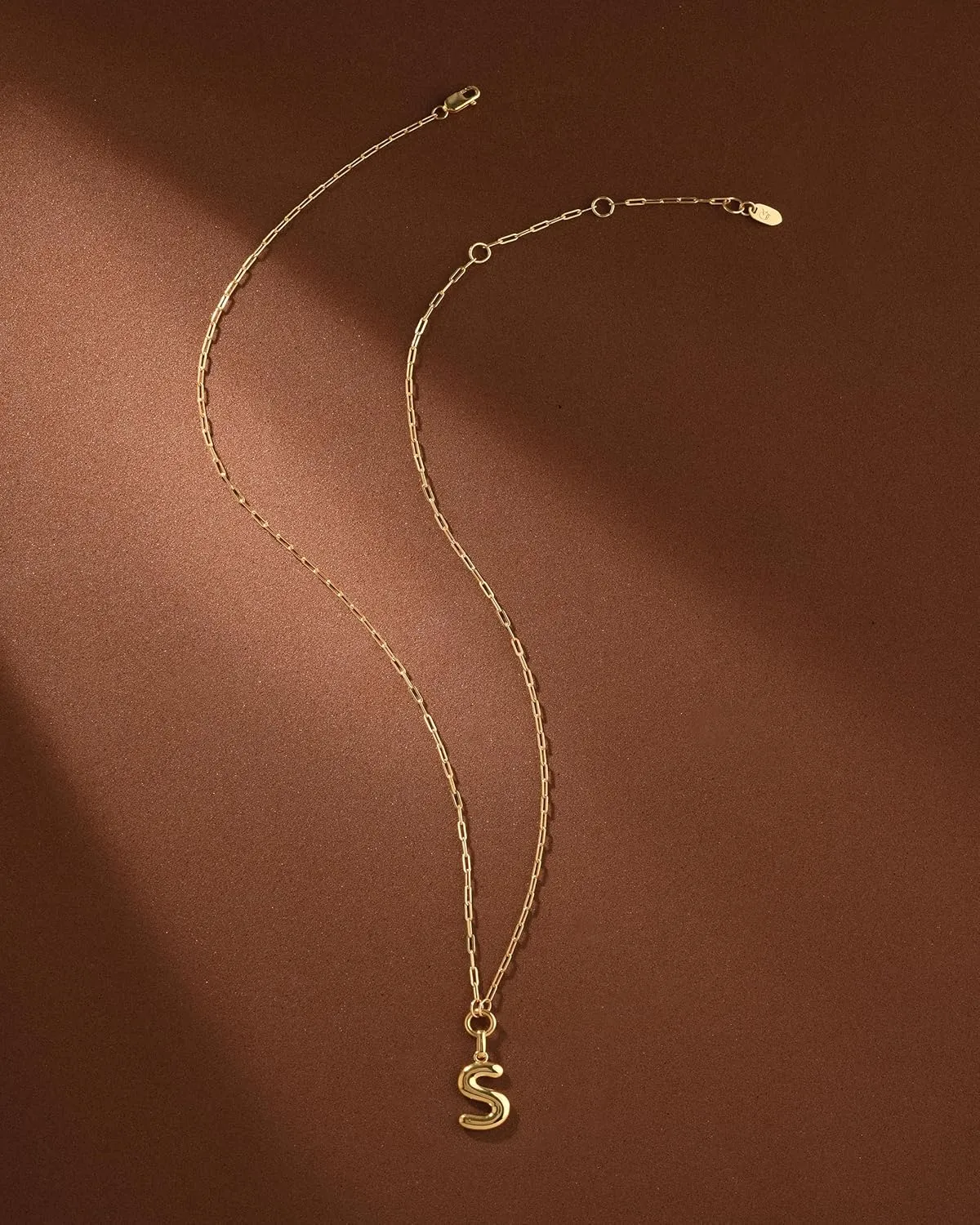 Jewelry Atelier Gold-Filled Initial Necklace for Women  Layered Initial Necklace with A-Z Pendant  14k Gold-Filled Paperclip Chain Cute Layered Gold Choker  Gold Jewelry for Women