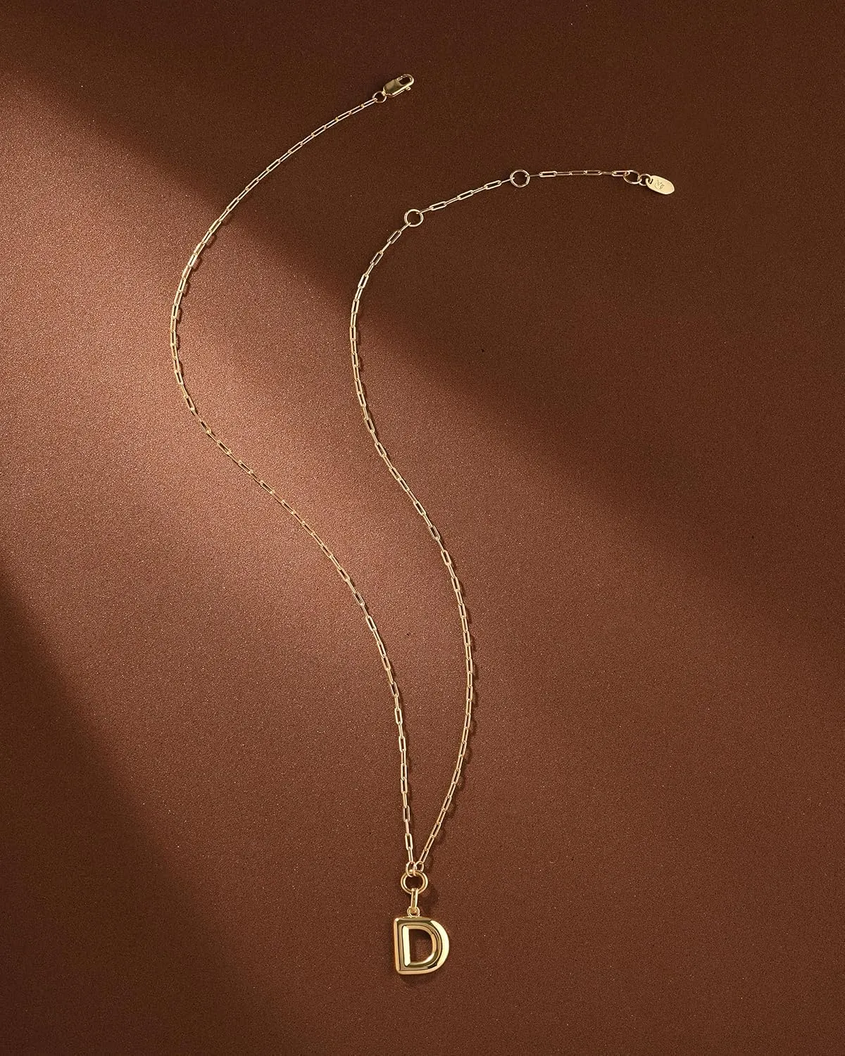 Jewelry Atelier Gold-Filled Initial Necklace for Women  Layered Initial Necklace with A-Z Pendant  14k Gold-Filled Paperclip Chain Cute Layered Gold Choker  Gold Jewelry for Women