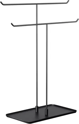 Jewelry Stand Aesthetic Necklace Holder: Metal Necklace Organizer for Home Decor, Black