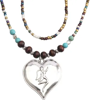 Joxevyia Colorful Beaded Necklaces for Women Turquoise Pearl Seeds Bead Necklace Summer Beach Necklaces Boho Necklaces for Women Beaded Choker Necklace
