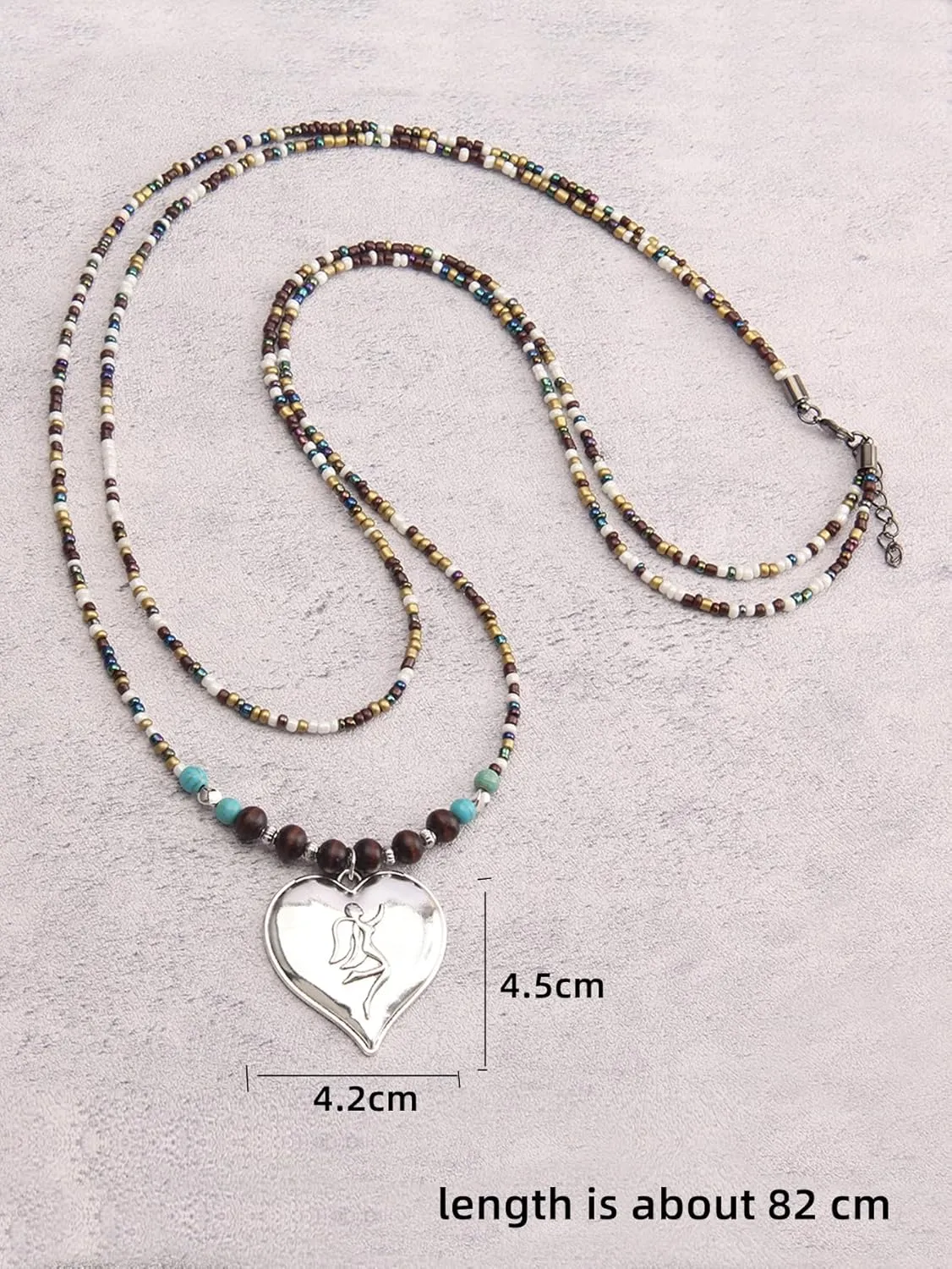 Joxevyia Colorful Beaded Necklaces for Women Turquoise Pearl Seeds Bead Necklace Summer Beach Necklaces Boho Necklaces for Women Beaded Choker Necklace