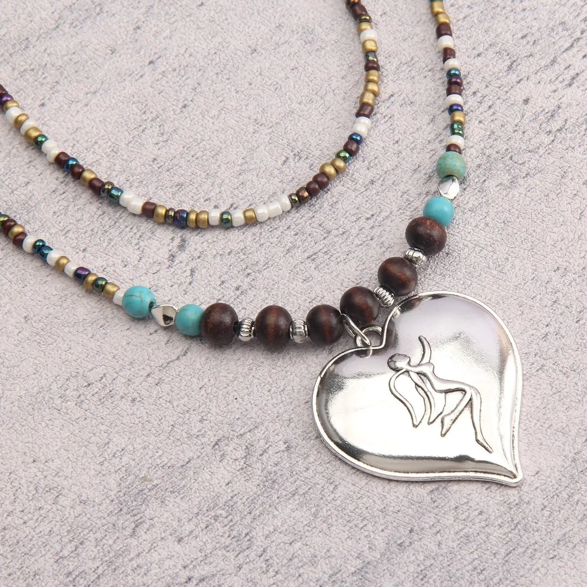 Joxevyia Colorful Beaded Necklaces for Women Turquoise Pearl Seeds Bead Necklace Summer Beach Necklaces Boho Necklaces for Women Beaded Choker Necklace