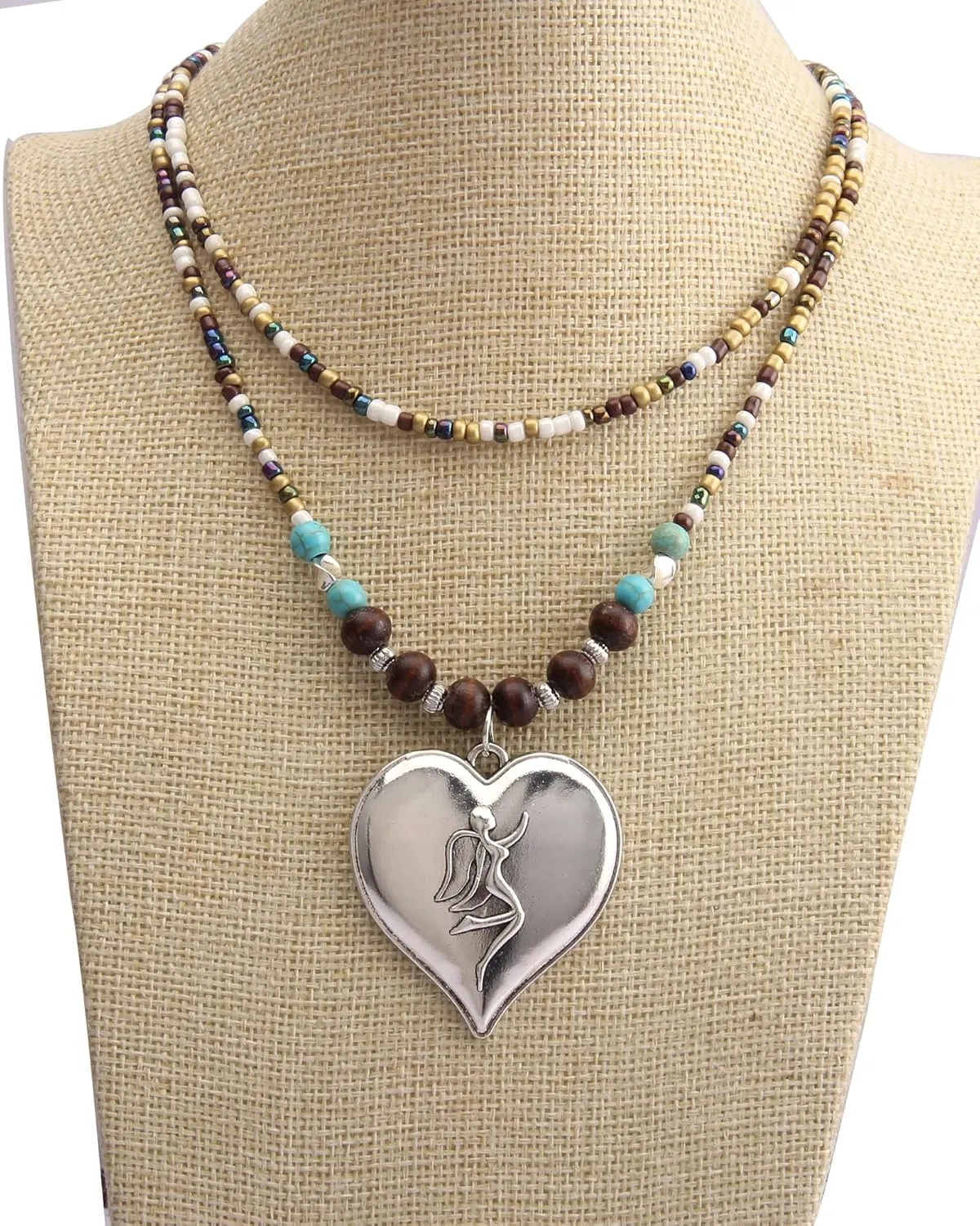 Joxevyia Colorful Beaded Necklaces for Women Turquoise Pearl Seeds Bead Necklace Summer Beach Necklaces Boho Necklaces for Women Beaded Choker Necklace
