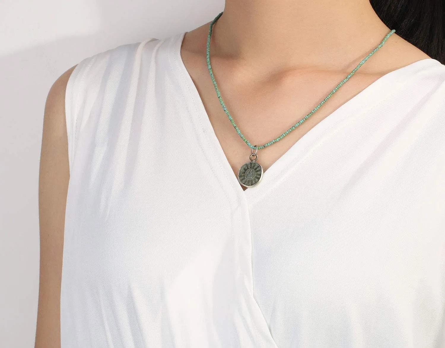 KELITCH 925 Silver Buddha Necklaces Adjustable Strand Necklace Women Necklace