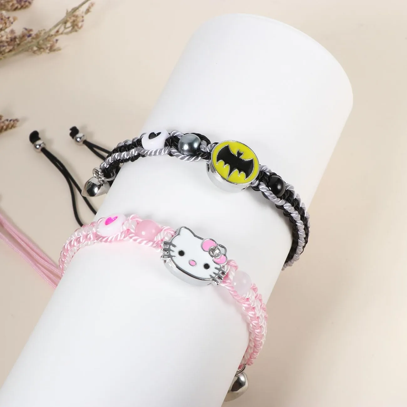Kitty Spider Friendship Bracelet For Couples Best Friend Bff Family, Matching Heart Couples Bracelet Birthday Valentines Day Gifts To Daughter Sister Bestie Son Soulmate Friend