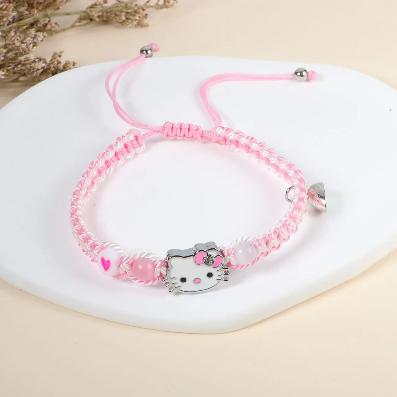 Kitty Spider Friendship Bracelet For Couples Best Friend Bff Family, Matching Heart Couples Bracelet Birthday Valentines Day Gifts To Daughter Sister Bestie Son Soulmate Friend