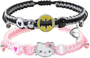 Kitty Spider Friendship Bracelet For Couples Best Friend Bff Family, Matching Heart Couples Bracelet Birthday Valentines Day Gifts To Daughter Sister Bestie Son Soulmate Friend