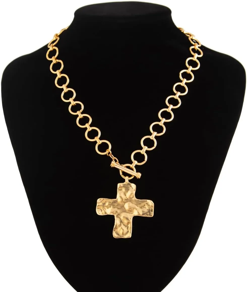 Layered Gold Necklaces for Women Chunky Gold Pirate Necklace Punk 80s 90s Necklace Paperclip Link Chain Choker Necklaces Necklace Dainty Cuban Stacking Coin Pendant Necklace Gold Pirate Jewelry